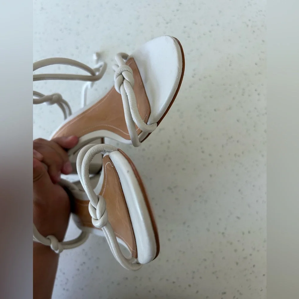 SCHUTZ strappy lace-up block heel sandals women’s 8 - Picture 7 of 7